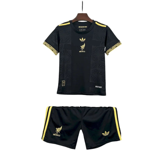 UNIFORME NIÑOS MÉXICO GOLD 2025/26 - NEGRO Y DORADO