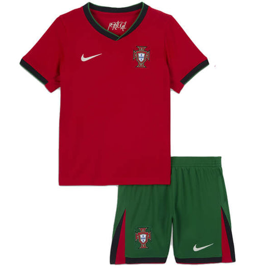 CAMISA E PANTALONES CORTOS PARA NIÑO PORTUGAL HOME 24/25