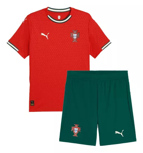 CAMISA E PANTALONES CORTOS PARA NIÑO PORTUGAL HOME 25/26