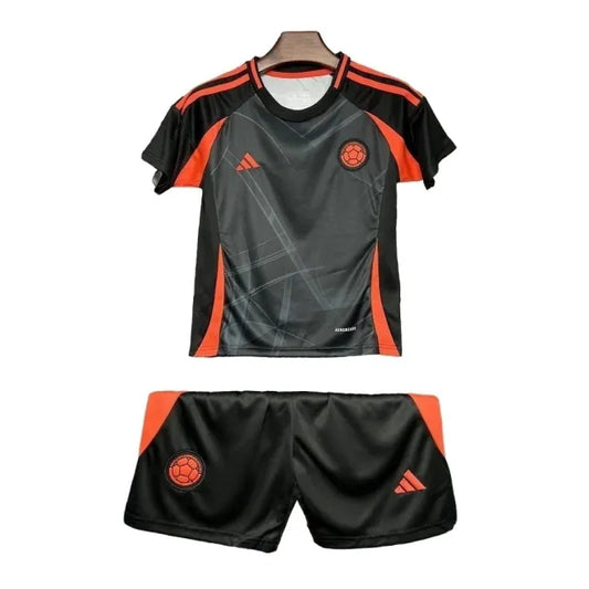 UNIFORME NIÑOS COLOMBIA II 2024/25 - NEGRO Y NARANJA